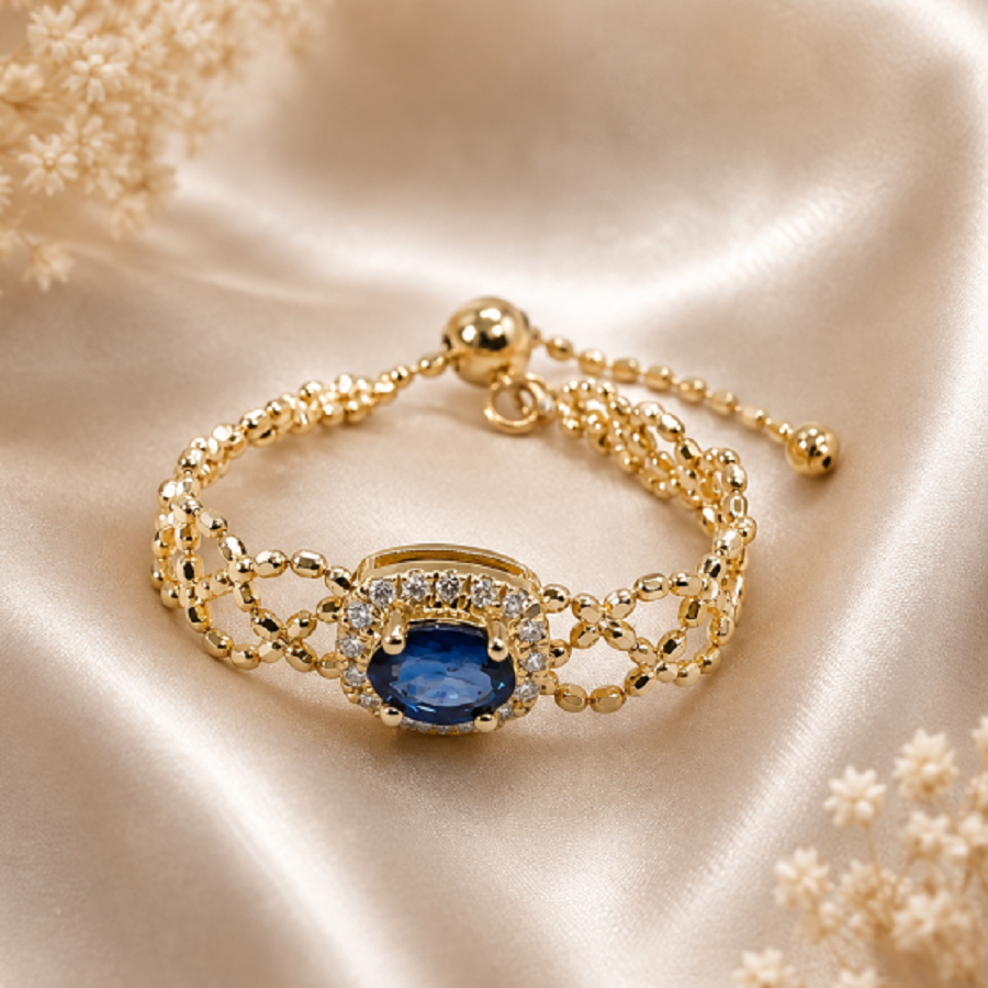 Blue sapphire and diamond earrings